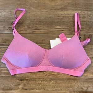 Calvin Klein unlined no wire bralette.  Size S.  NWT